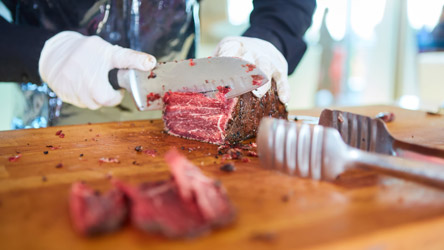Fresh meat and seafood counter