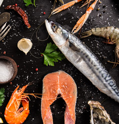 Seafood display at Joong Boo Market