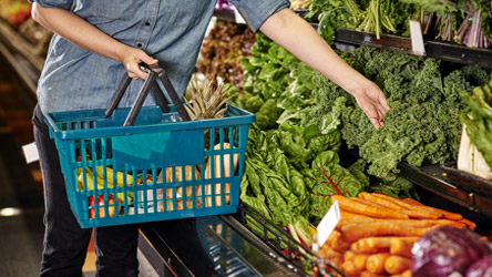 Fresh fruits and vegetables at the market