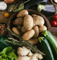 Fruit and vegetable selection at Joong Boo Market